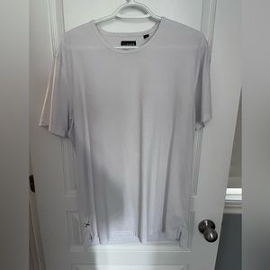 Cuts t shirt, size L, split hem, white